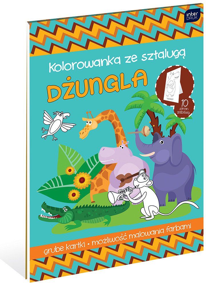 Kolorowanka A4 ze sztalugą Zamek/ Zabawki/ Kosmos/ Wodny świat/ Farma/ Literki/ Dżungla/ Owady mix 8 wzorów (5481) Interdruk